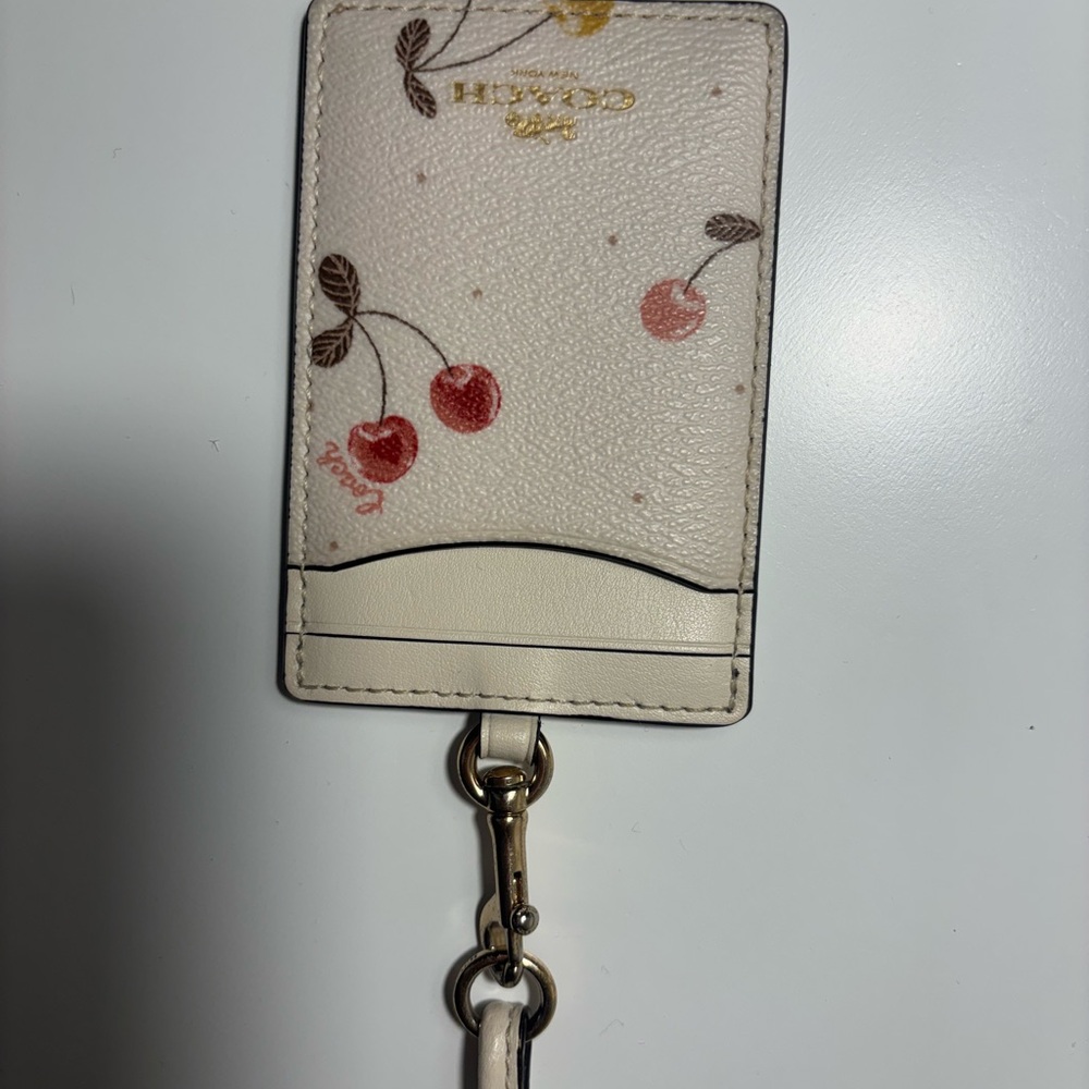Coach Cherry I.D lanyard cardholder - Picture 4 of 6